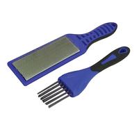 Faithfull - Kit di spazzole per schede file 2 pezzi