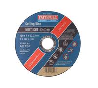 Faithfull Multiuso Taglio Disco 125 x 1.0 x 22.23mm (Confezione 10) FAI12510MUL