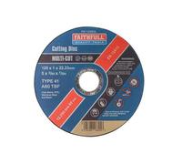 Faithfull Multiuso Taglio Disco 125 x 1.0 x 22.23mm (Confezione 10) FAI12510MUL