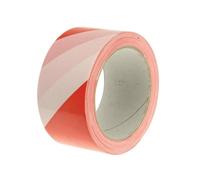 Faithfull - Nastro adesivo per pericolo economico rosso/bianco 50 mm x 33 m
