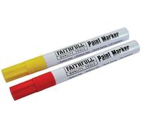 Faithfull Penna Pennarello Vernice - Giallo & Rosso (2 pezzi)