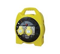Faithfull Power Plus Avvolgicavo Semichiuso 110V 16A 2-Presa 15M (1.5Mm Cavo)