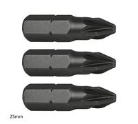 Faithfull Pozi S2 Grado Acciaio Punte Cacciavite 25mm 50mm Confezione 3 PZ1 PZ2