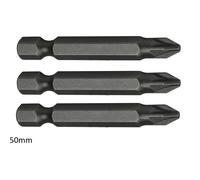 Faithfull Pozi S2 Grado Acciaio Punte Cacciavite 25mm 50mm Confezione 3 PZ1 PZ2
