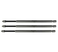 Faithfull Pozidriv Impact Screwdriver Bits PZ2 X 150Mm (Pack 3) FAISBPZ2150I