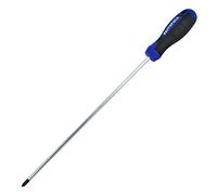 Faithfull - Soft Grip Screwdriver Punta Pozidriv PZ2 x 250mm Long Reach