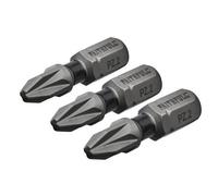 Faithfull Pz2 Bit Per Cacciavite A Impatto 25Mm (Confezione 3) FAISBPZ225IM