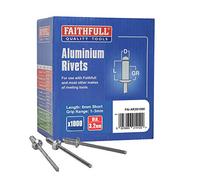 Faithfull - Rivetti corti in alluminio, 3 mm, confezione da 1000