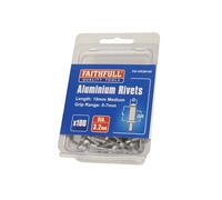 Faithfull Rivetti IN Alluminio 3.2 x 10mm Medio Pre-pack Di 100 FAIAR3M100