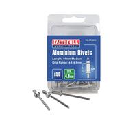 Faithfull Rivetti In Alluminio 4.8 X 11Mm Medio Pre-Confezione Di 50 FAIAR5M50