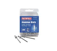 Faithfull Rivetti In Alluminio 4 X 7Mm Corti Pre-Confezionati Da 100 FAIAR4S100