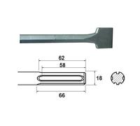 Faithfull Scalpellino Dritto SDS Max 75 X 300Mm FAIMAXSC75