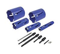 Faithfull Diamond Core Kit Trapano & Custodia Set Di 11 FAIDCKIT11