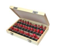 Faithfull Set Di Bit Per Router TCT Da 1/4 Pollice, 30 Pezzi FAIRBS30