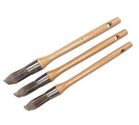 Faithfull FAIPBPOINT3 - Set di 3 pennelli con punta a punta, setole sintetiche da 15, 18, 21 mm, manici in legno