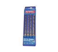 Faithfull Set Di Punte Per Trapano SDS Plus, 4 Pezzi FAISDSSET4