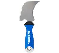 Faithfull SGWINDME - Coltello professionale per finestre, modello Quarter Moon, colore: blu