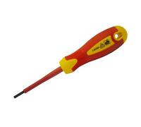 Faithfull VDE Impugnatura Morbida Screwdriver Parallelo con Intaglio Punta