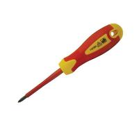 Faithfull VDE Impugnatura Morbida Screwdriver Pozidriv Punta PZ1 X 80mm