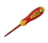 Faithfull VDE Impugnatura Morbida Screwdriver Pozidriv Punta PZ2 X 100mm