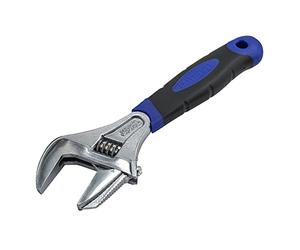 Faithfull Wide Mouth Adjustable Wrench Spanner 200mm (8in) 46mm Cap Reversable Jaw