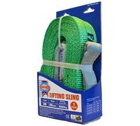 Faithfull XLP-02 Cinghia Di Sollevamento Verde 2 Tonnellate 60Mm X 3M