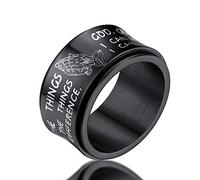 FaithHeart Anello da uomo e ragazzo, in acciaio inox, con nodo celtico, con stella di David, con confezione regalo, fede nuziale, per compleanno, San Valentino