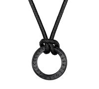 FaithHeart Cerchio Collana Vichinga Anello di Mobius Ciondolo Rune Vichinghe Amuleto del Mito Nordico Collanina Pelle Intrecciata Nodo Celtico Regalo Compleanno per Lui Coppie