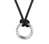 FaithHeart Cerchio Collana Vichinga Anello di Mobius Ciondolo Rune Vichinghe Amuleto del Mito Nordico Collanina Pelle Intrecciata Nodo Celtico Regalo Compleanno per Lui Coppie