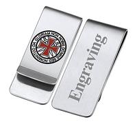 FaithHeart Fermasoldi Leggero in Metallo Acciaio Inox Clip Vichingo per Banconote Bussola/Mjolnir Martello/Trinità/Lupo Vichingo Patrono San Michele San Cristoforo Regalo Personalizzato