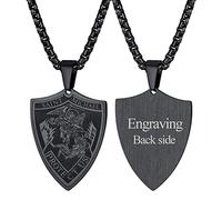 FaithHeart Medaglia Arcangelo Collana San Michele Ciondolo San Michele Guardiano Personalizzabile Acciaio Inossidabile/Oro/Nero con Catena 55+5 cm Gioielli Religiosi per Uomo Donna
