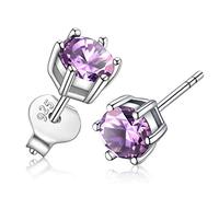 FaithHeart Orecchini a Perno da Donna a Forma di Cuore in Argento S925 con 12 Pietre Portafortuna AAA Zirconia Cubica Orecchini a Perno con Sei Artigli Antiallergico