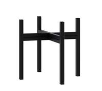 FaithLand Supporto per piante Mid Century per interni ed esterni (escluso vaso da 20,3 cm), supporto per fioriera in metallo, supporto per piante in vaso, nero, può contenere fino a 20 cm di vaso