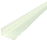 FaiX3.it - Profilo angolare ad L 20x10x1 mm in alluminio, verniciato RAL 1013 "bianco perla" opaco, lunghezza 2500 mm