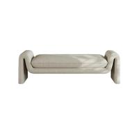 FAJNUZI2024 Fondo Letto Sgabello da comodino in stile mezza età, for guardaroba, panca lunga, divano da letto, semplice e retrò, sgabello da comodino Panca fondo letto(Off-White,Piccolo)