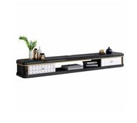 FAJNUZI2024 Mobile TV di lusso sospeso in legno a parete con armadietto, supporto TV for soggiorno camera da letto, supporto TV moderno, 47''/55''/63''(Nero,120x18x24cm)