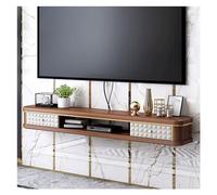 FAJNUZI2024 Mobile TV di lusso sospeso in legno a parete con armadietto, supporto TV for soggiorno camera da letto, supporto TV moderno, 47''/55''/63''(Walnut,120x18x24cm)