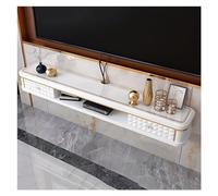 FAJNUZI2024 Mobile TV di lusso sospeso in legno a parete con armadietto, supporto TV for soggiorno camera da letto, supporto TV moderno, 47''/55''/63''(Bianco,140x18x24cm)