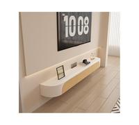 FAJNUZI2024 Mobile TV sospeso, mobile TV a parete con 1 anta ribalta e 2 cassetti, moderno mobiletto porta TV, grande unità di archiviazione sotto la TV(160x24x20cm)