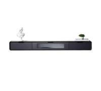 FAJNUZI2024 Mobile TV sospeso, mobile TV montato a parete in stile moderno, mensole sospese con anta in vetro e cassetti, mobiletto galleggiante for sotto la TV(Grijs,180x24x20cm)