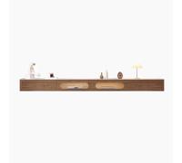 FAJNUZI2024 Mobile TV sospeso moderno, mobile TV in legno da parete con 2 cassetti e piano in ardesia, centro di intrattenimento LED sospeso, supporti for TV(M)