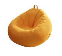 FAJNUZI2024 Piccola poltrona Bean Bag per camera da letto Poltrona a sacco con supporto for lo schienale, divano pigro for adulti, angolo lettura e sala studio(Yellow,M)
