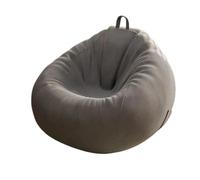 FAJNUZI2024 Piccola poltrona Bean Bag per camera da letto Poltrona a sacco con supporto for lo schienale, divano pigro for adulti, angolo lettura e sala studio(Grijs,Grande)