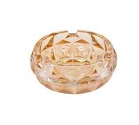 FAJNUZI2024 Posacenere Ashtray Made of Glass for Living Room Room Office Desktop Transparent Ashtray Posacenere per Sigarette(Yellow,Piccolo)