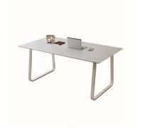 FAJNUZI2024 Scrivania da gioco Crema Vento Scrivania Studente Casa Piccola Pura Piastra di Roccia Bianca Desktop Pc Tavolo da Ufficio Moderno Semplice Rettangolo(140 * 80 * 75cm)