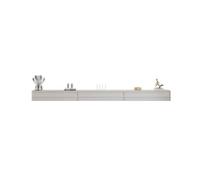 FAJNUZI2024 Supporto TV sospeso, mensole TV a parete con porta, console multimediale TV, mobile TV sospeso(Bianco,180x24x20cm)