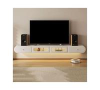 FAJNUZI2024 Supporto TV sospeso ultra sottile Mobile TV sospeso Centro di intrattenimento Console multimediale Mensola montata a parete Mobile console multimediale