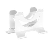 FAJNUZI2024 Supporto verticale for laptop da scrivania, supporto notebook in plastica con blocco automatico Gravity ripiano laterale Supporto Alzaportatili(Bianco)