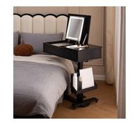 FAJNUZI2024 Tavolino da toeletta retrò comodino mobile piccolo Tavolo trucco pieghevole Mini tavolo in legno massello Toeletta con sgabello