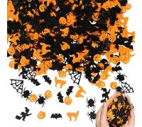 FaJoek Confetti Halloween 30g/1000 Pezzi - Decorazione da Tavolo Con Coriandoli, Ragni, Streghe, Zucca e Pipistrelli